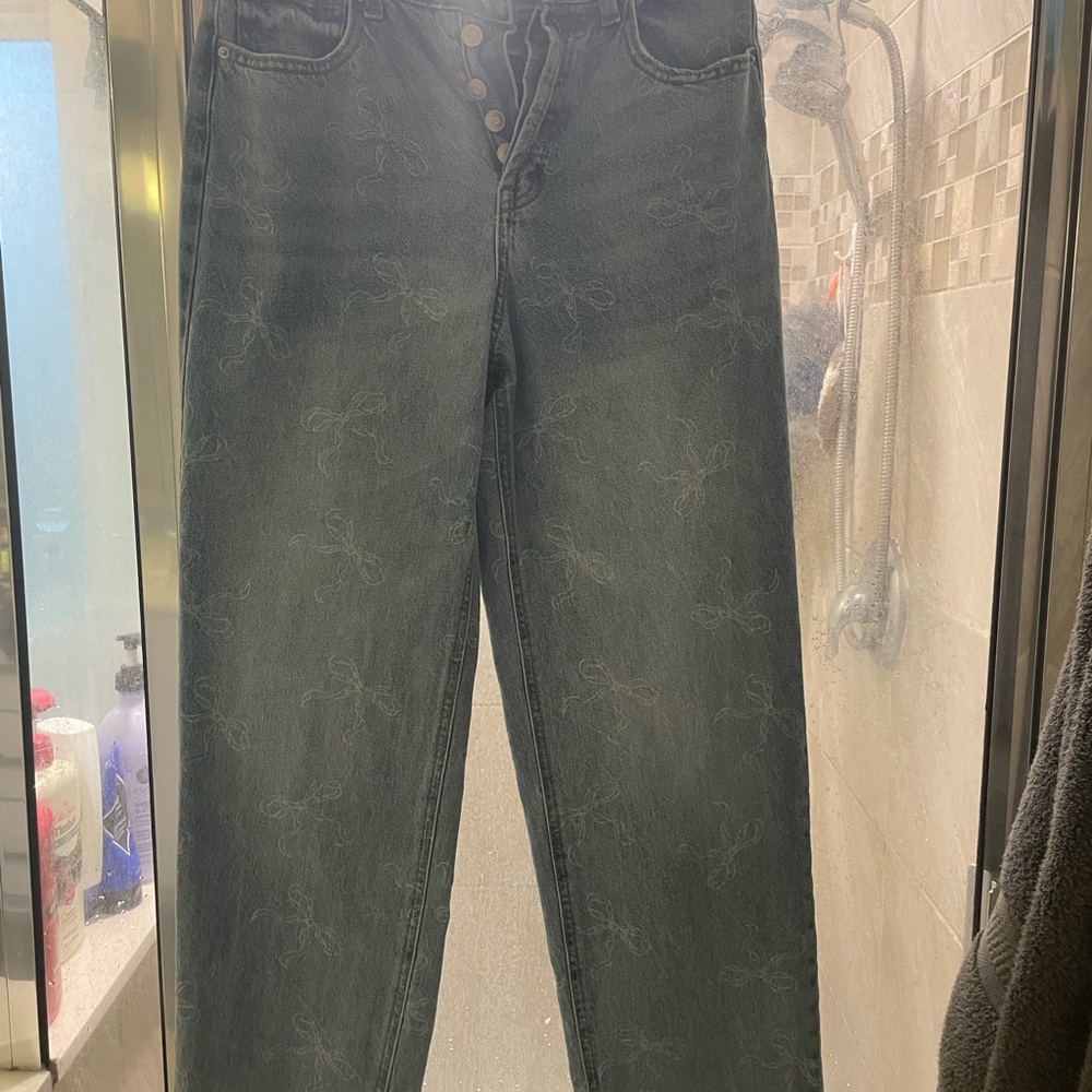 wild fable bows Slim Straight Jeans with Subtle bows